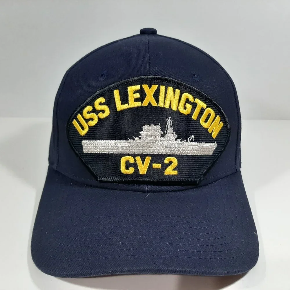 USS Lexington CV-2 Embroidered Patch Hat Baseball